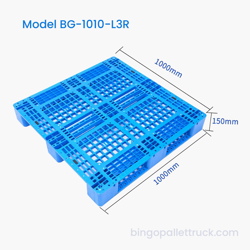 1000×1000mm Fortitudo IV-via Entry 3-Cursor Plastic Pallet