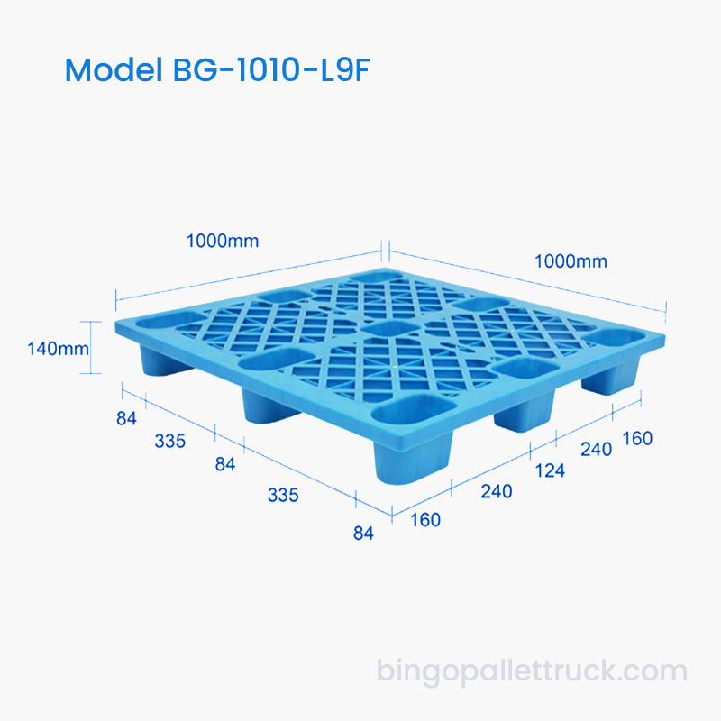 1000x1000mm HDPE PERFUSORIUS Plastic Pallet IV-modo Entry for Forklift