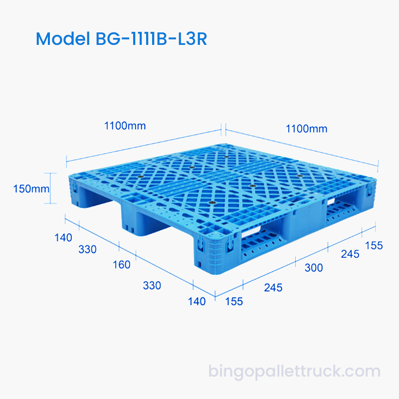 1100x1100mm Plastic Pallet III Cursor cum Ferro supplementum ad Logistics