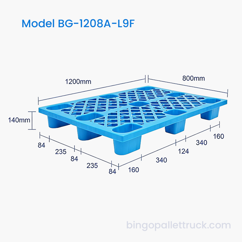 1200x800mm Lightweight Plastic Pallet for Retail and E-commerce Warehouses