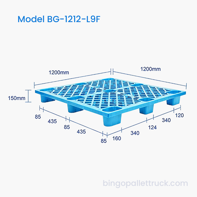 1200x1200mm Plastic Pallet pro Logistics Usus