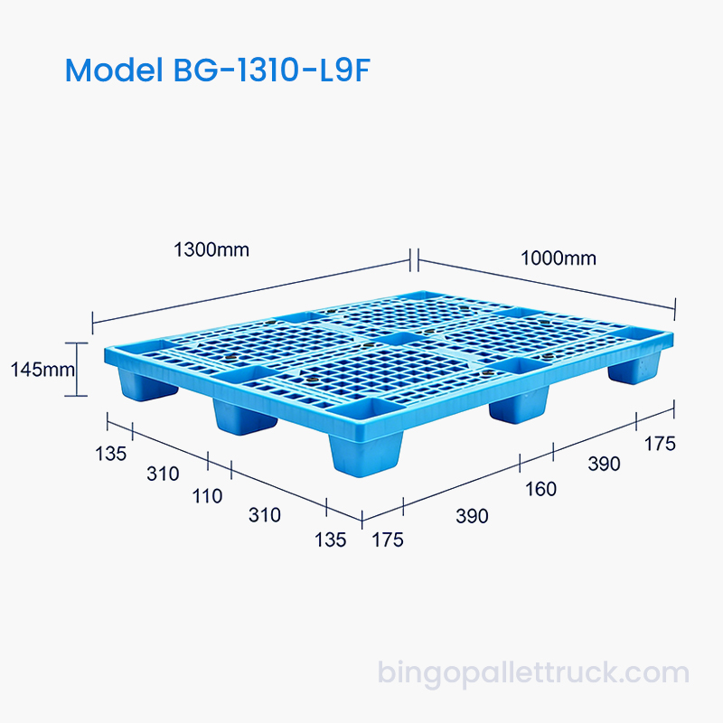 Princeps Fortitudo 1300x1000mm 9-leg Lux Pietas Plastic Pallet pro Logistics