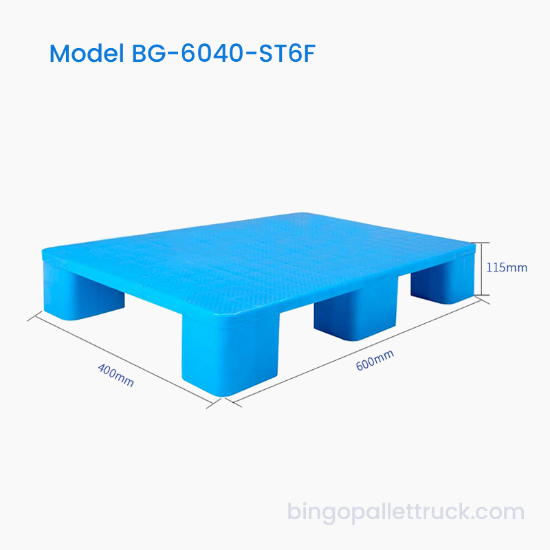 600×400mm Solidum Top VI crura lux Plastic Pallet Officium