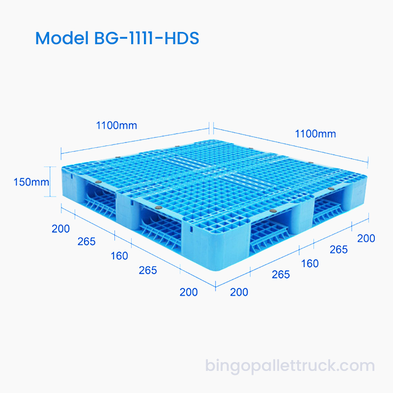 1100x1100mm Plastic Pallet Duty Sided Gravis Officium