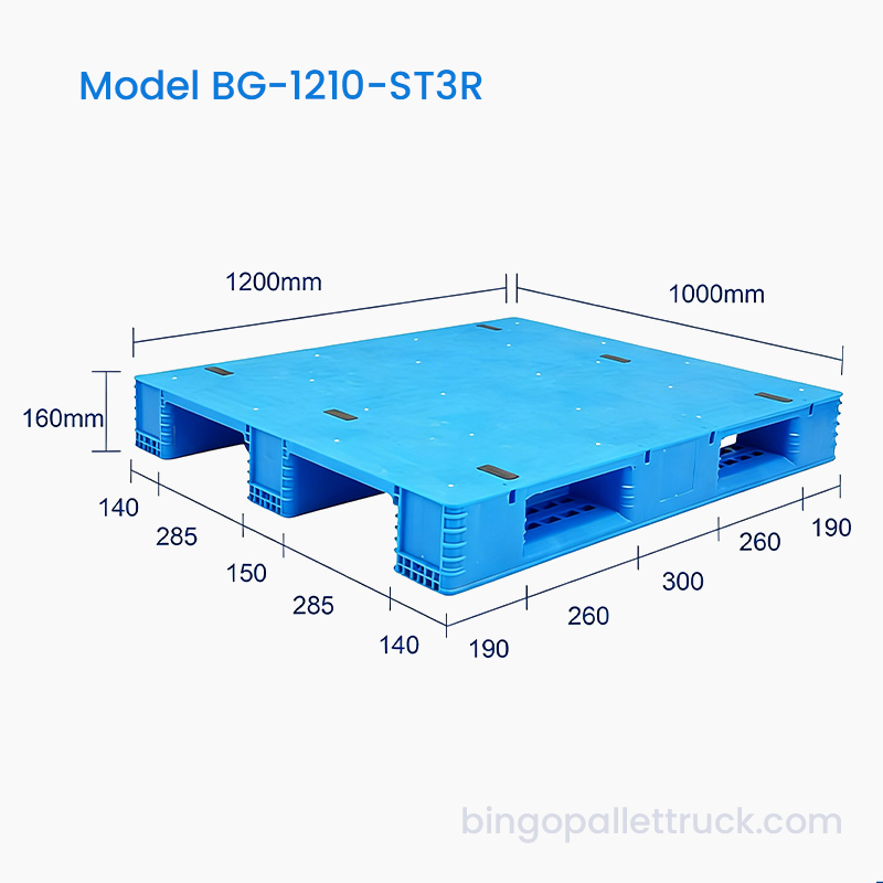 1200×1000mm solidus Top III Cursores Plastic Pallet pro Frigidum PRAECLUSIO CELLA usus