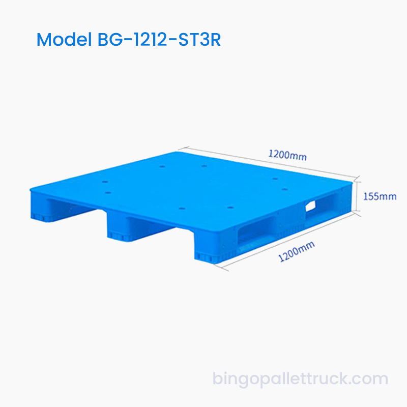 1200x1200mm Solid Top Plastic Pallet Tres Cursores pro Gravis Logistics