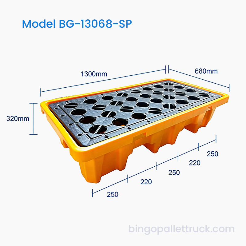 1300×680mm Spill Containment Pallet pro Industrial CELLA Chemical PRAECLUSIO
