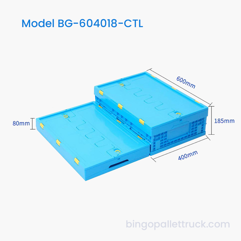 32L Collapsible Plastic Totes with Lid for Retail