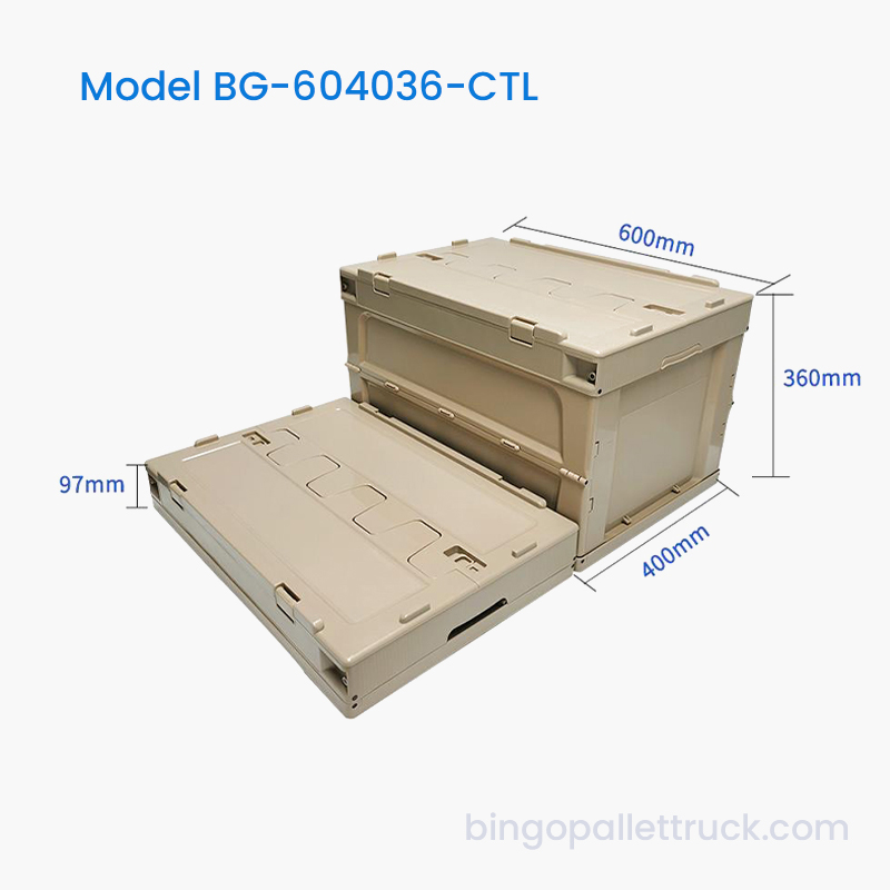 65L Space Save Collapsible Plastic Tote with Lid