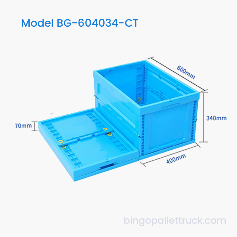 65L Collapsible Plastic Tote Box pro mole bona onerariam