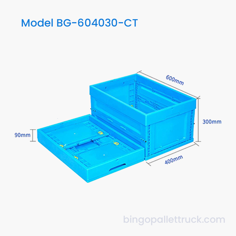 57L Maximum Capacity Collapsible Plastic Tote Box for Food Logistics