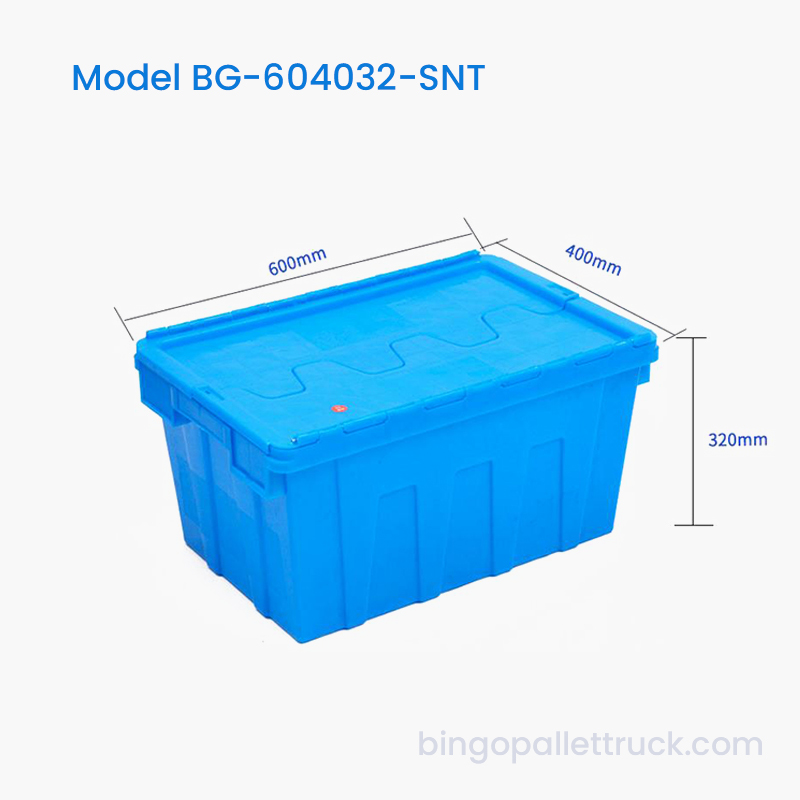 63L Stack and Nidus Plastic Tote Box for Warehouse Bulk storage