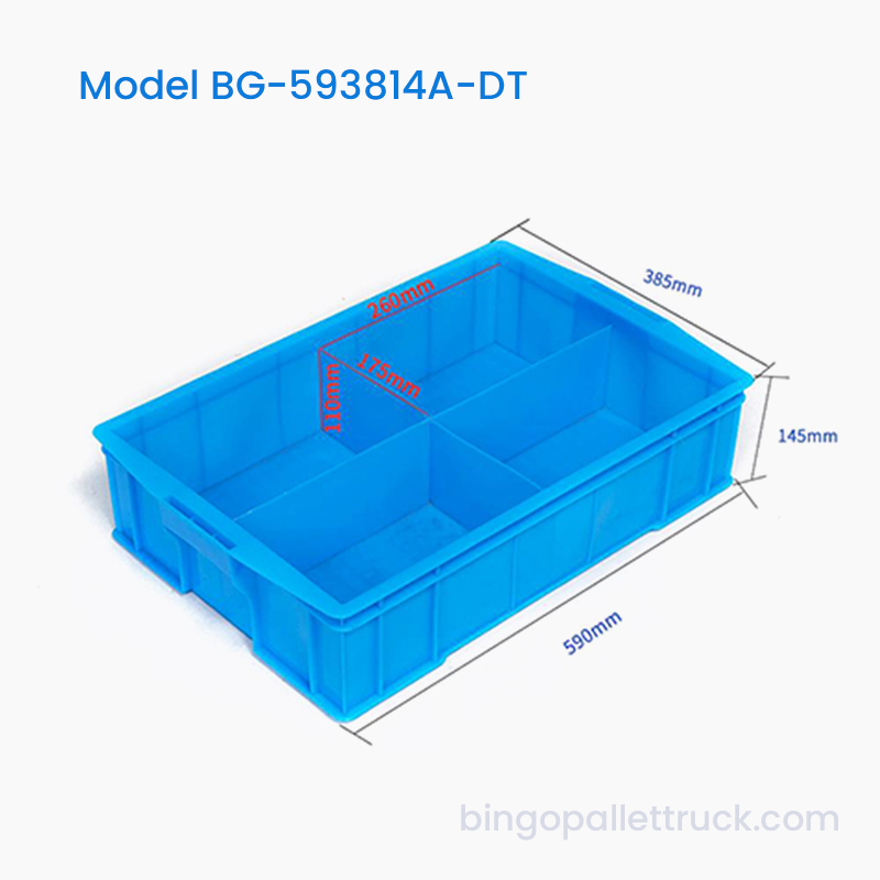 IV-Compartment Dividable Plastic Tote pro Industrial Fasteners