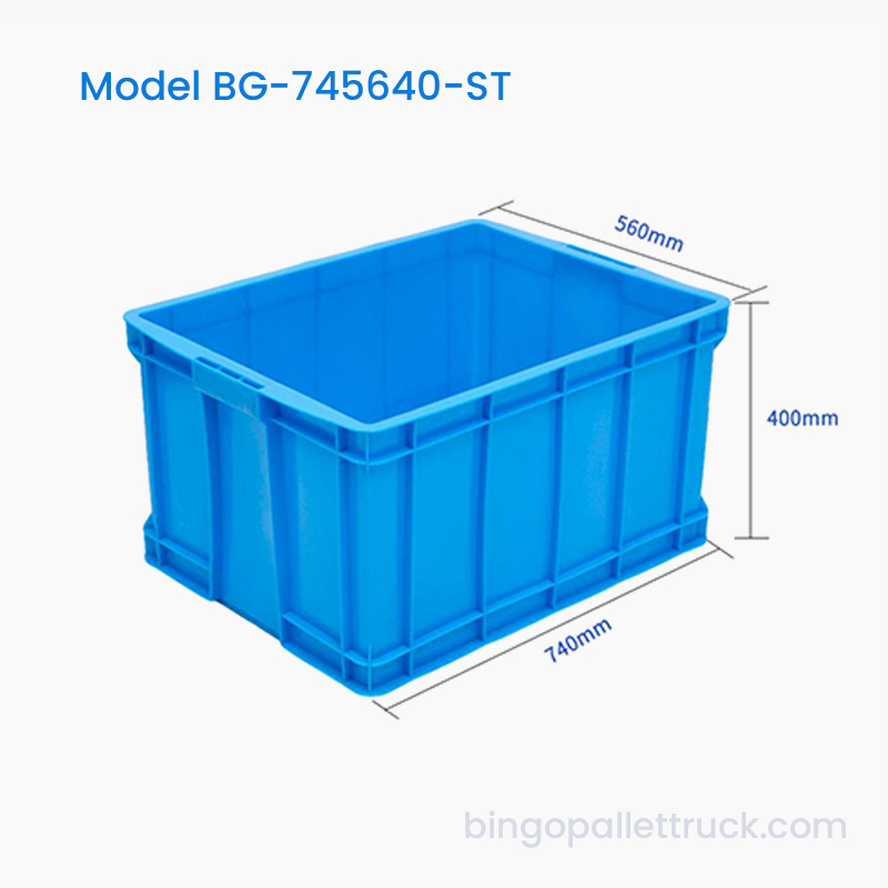137L Gravis Officium Stackable Plastic Tote Box pro mole bona onerariam