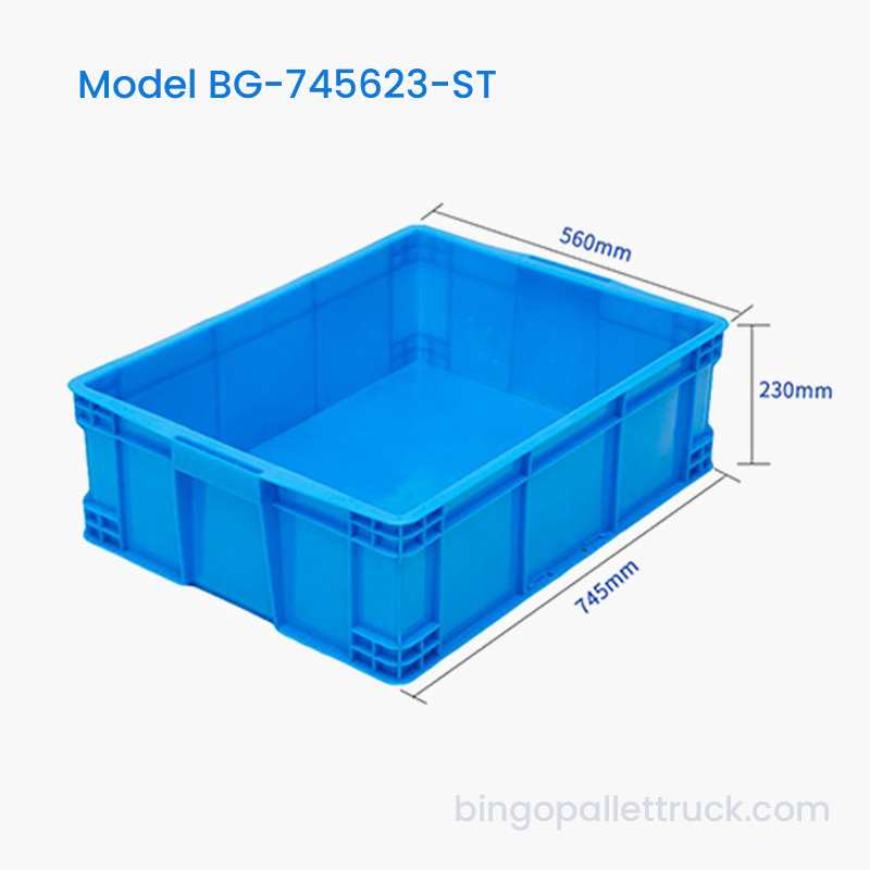 77L HDPE Stackable Plastic Tote Box for Workshop Parts