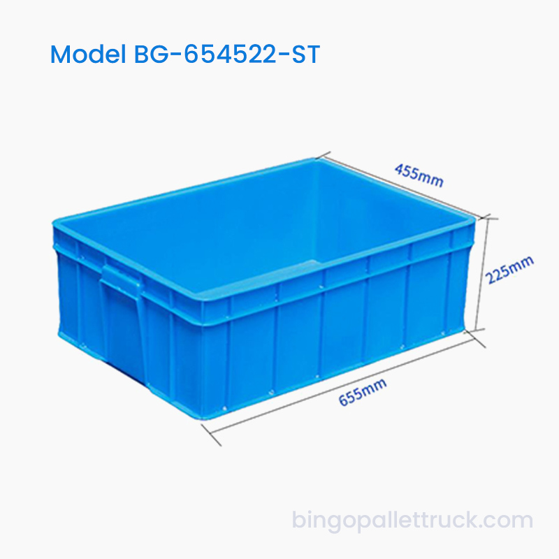 56L HDPE Stackable Plastic Tote Box for Food Logistics