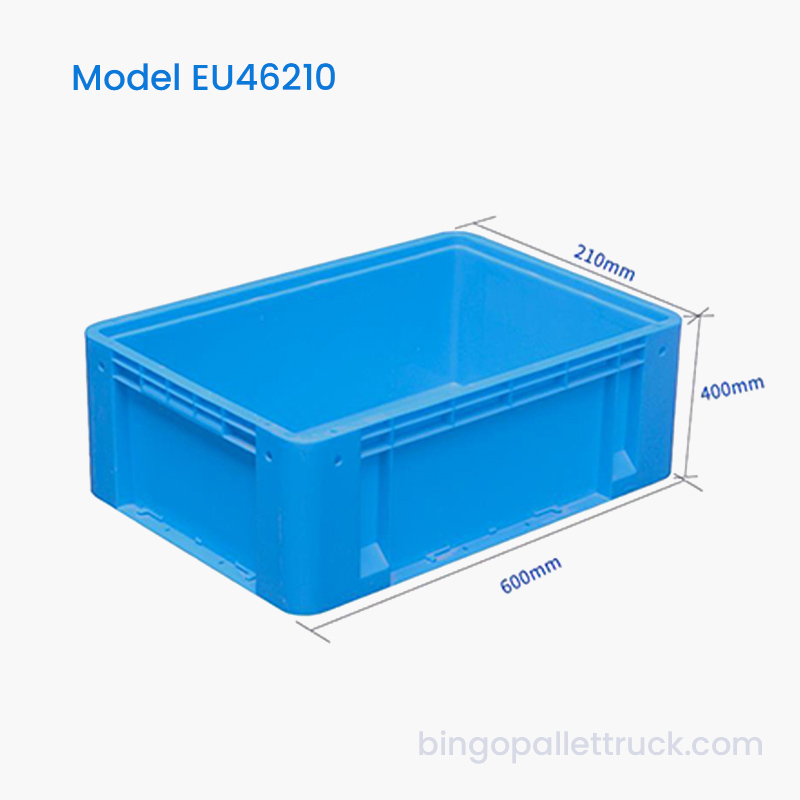43L HDPE EU Plastic Tote Repono Continens pro Indoor Usus