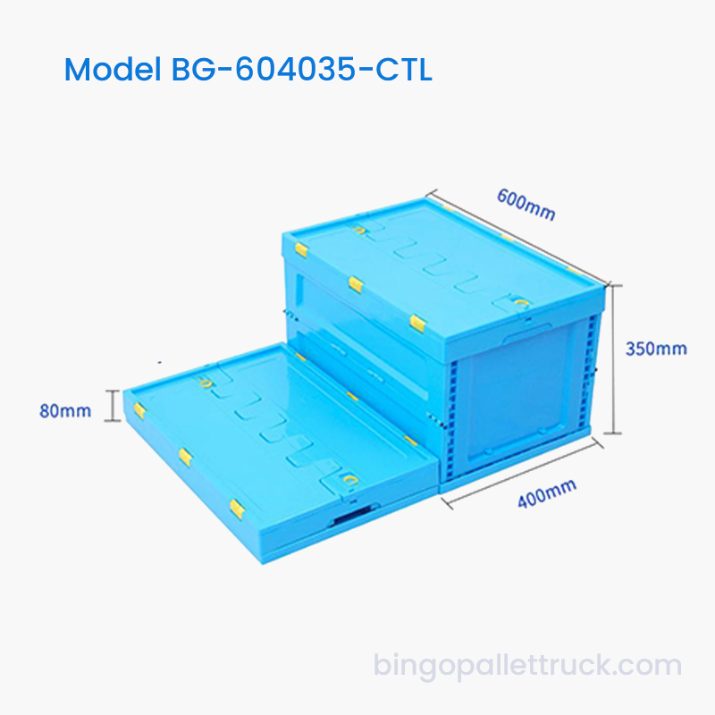 65L Durable Collapsible Plastic Tote with Lid