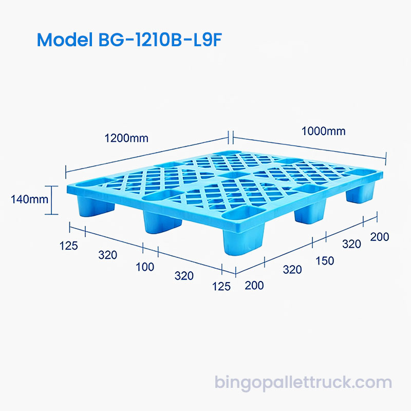 1200x1000mm PERFUSORIUS IX Pedes Plastic Pallet pro Modo repono