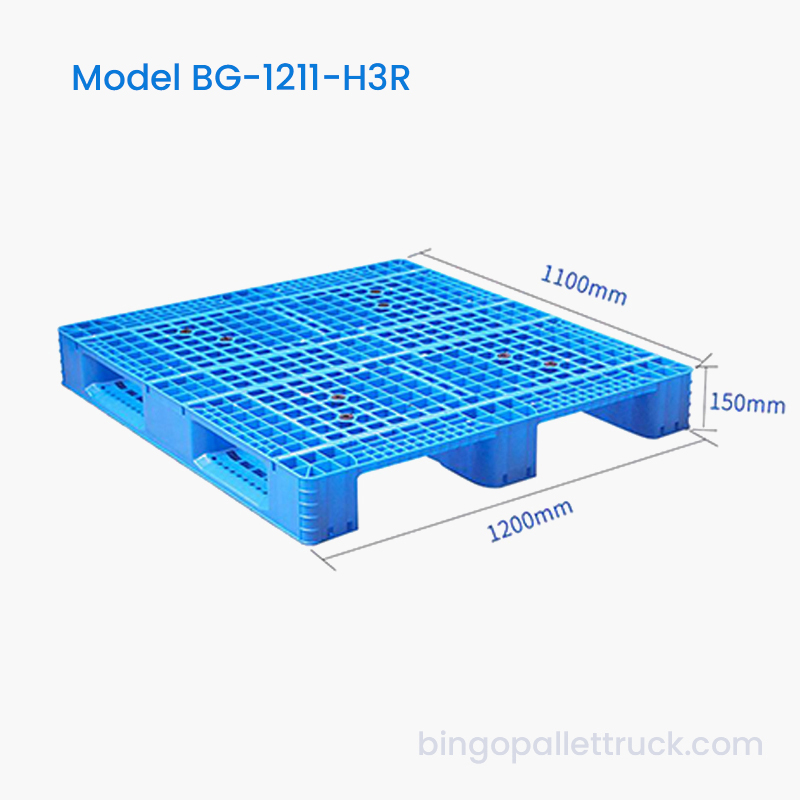 Food Grade HDPE 1200x1100mm Plastic Pallet in Siccis bonis Tractantem