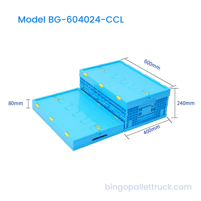 42L Capacitas Collapsible Plastic Crate cum Lid pro Logistics