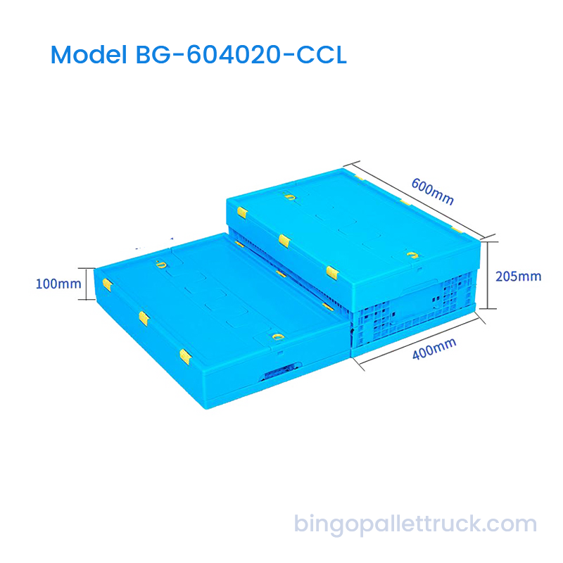 36L Collapsible plastic Crate with Lid for Industrial Logistics