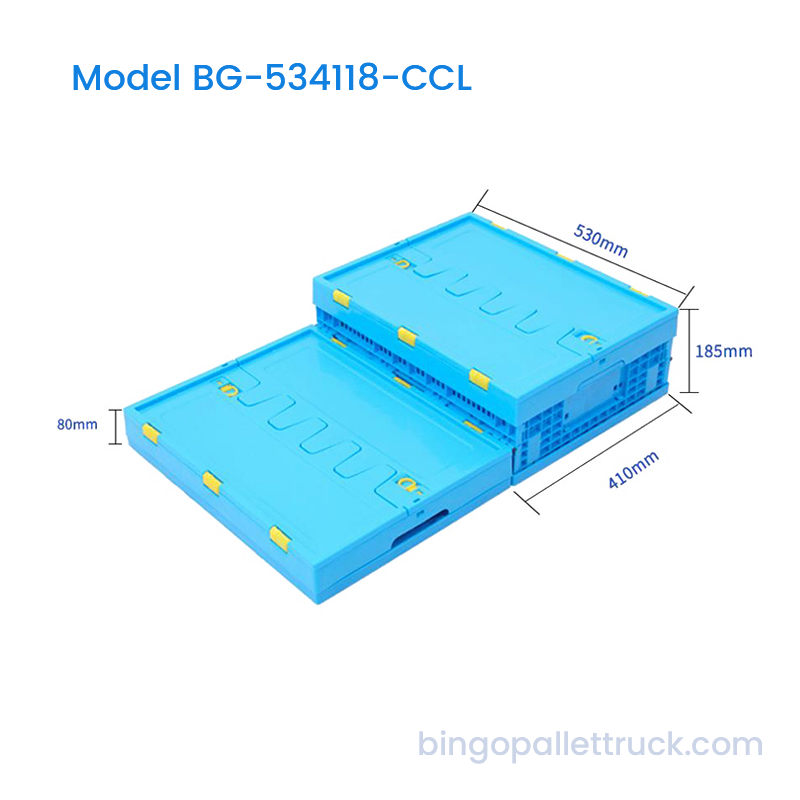 30L Dura PP Collapsible Plastic Crate cum Lid