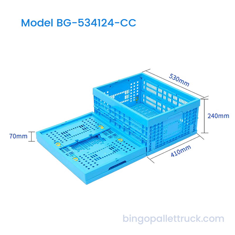 42L Collapsible Plastic Crate for Retail Repono