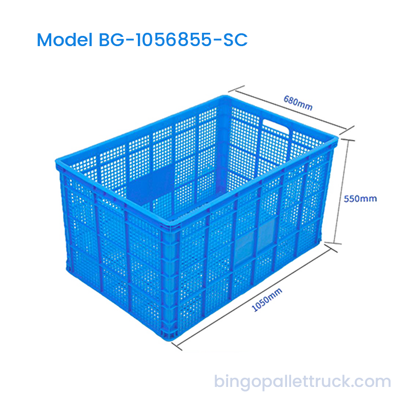 327L Gravis Officium Stackable Plastic Crate pro mole Repono bonis