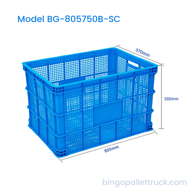 194L Gravis Officium Stackable HDPE Plastic Crate pro Officina Partibus