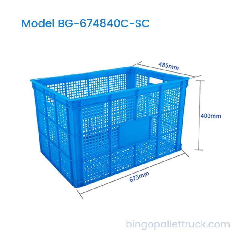 107L Stackable Square Hole Plastic Crate pro Agriculture