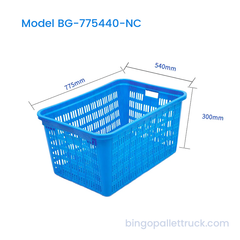 144L HDPE Nestable Plastic Crate produce Basket for Supermarket Fructus