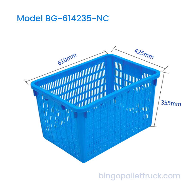 65L Nestable Plastic Crate HDPE Logistics Basket pro Vegetabilium