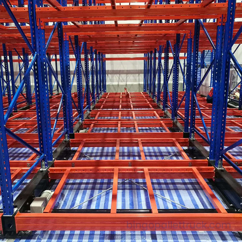 nativus mobile mobile Pallet Racing System for High Density Space Excepto, PRAECLUSIO