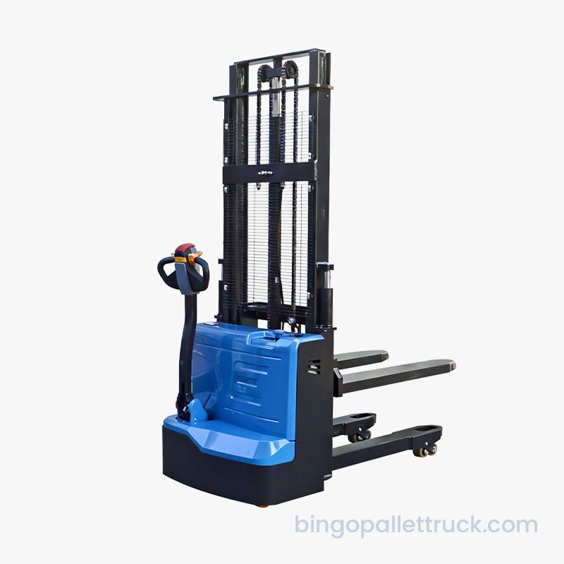 1500kg Duplex Leva Electric Walkie Pallet Stacker in Stabilis Pallet Stacking